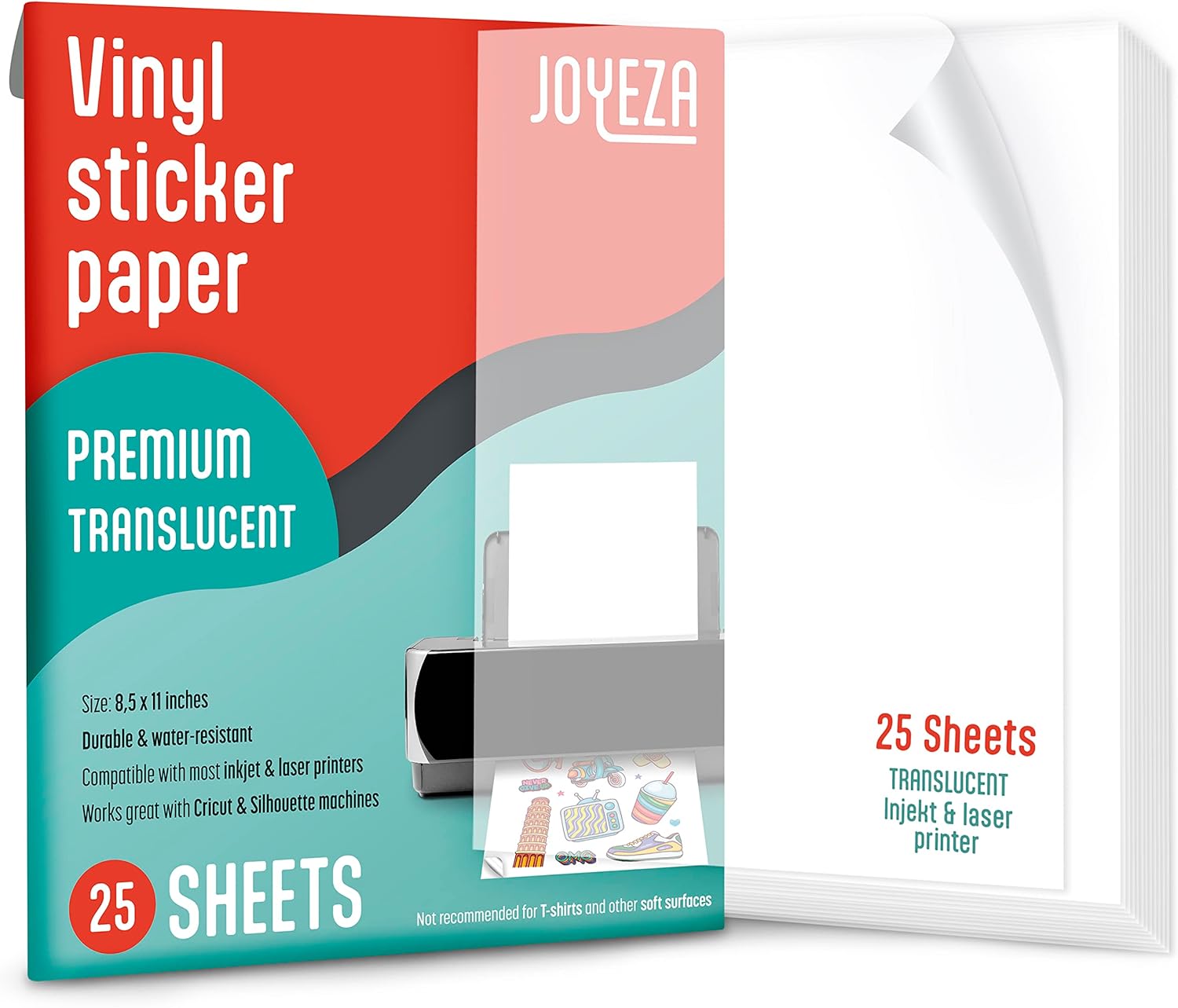 JOYEZA Premium Printable Vinyl Sticker Paper