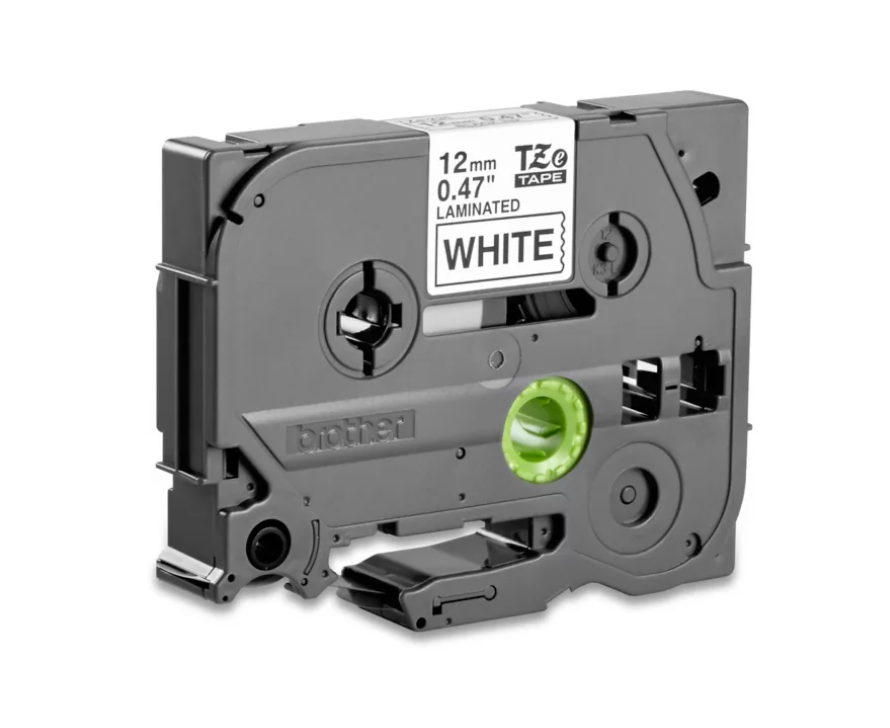 Brother® P-Touch® TZe Tape - Black on White, 1⁄2"
